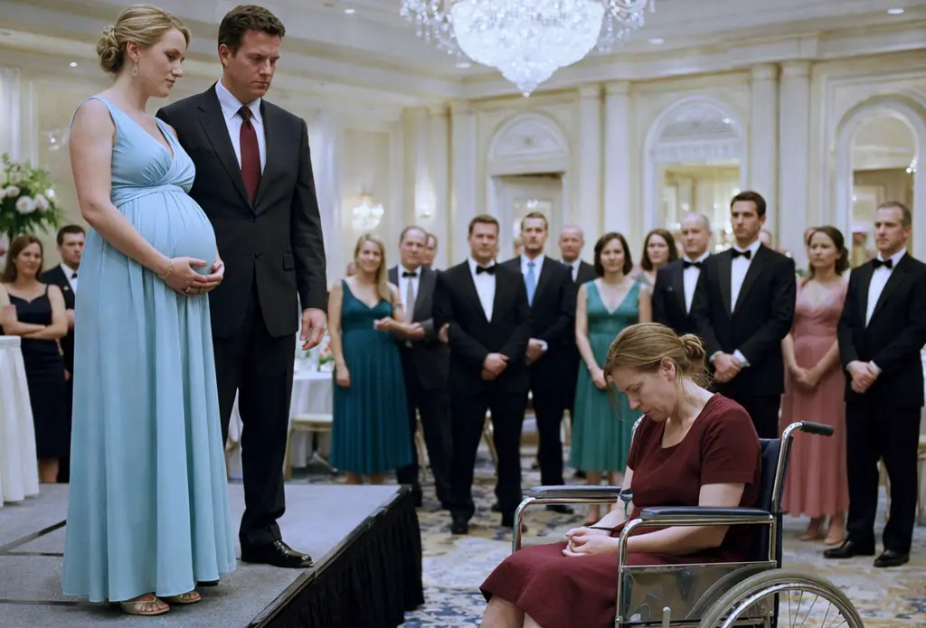 Her Husband Introduced His Pregnant Mistress to 200 Guests and Waited for His Wife in the Wheelchair to Break! Instead, She Smiled and Asked for the Microphone...