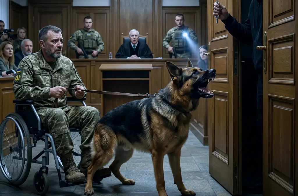 У ветерана хотели отобрать собаку-побратима. Но во время суда пес вдруг сорвался с поводка и перекрыл выход. Когда свет погас, все поняли: настоящая угроза только начиналась…