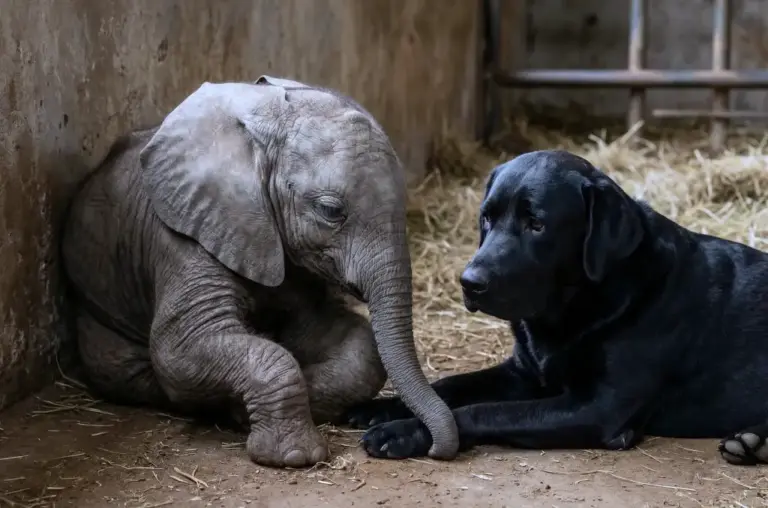 They Put a Rescue Dog in a Blind Elephant's Pen. The Security Footage Stunned Everyone