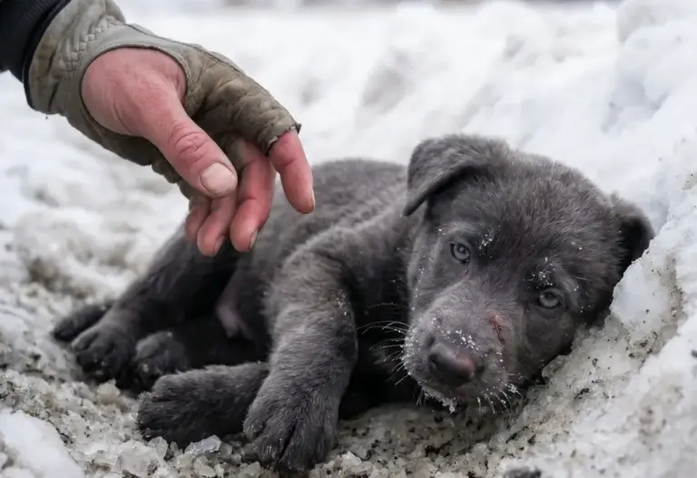 A Man Saved a Tiny Gray Puppy From a Frozen Ditch! Six Months Later, He Discovered the Terrifying Truth About His New Pet...