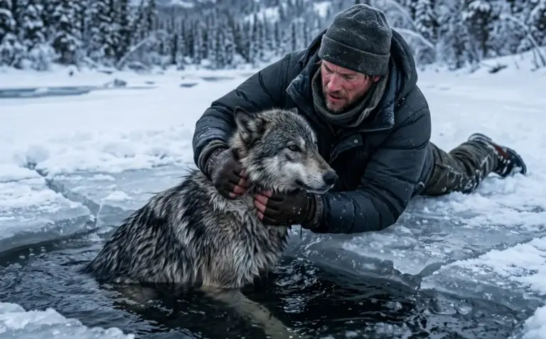 He Risked His Life to Save a Drowning Wolf in Alaska! Years Later, the Pack Returned When His Family Needed it Most...