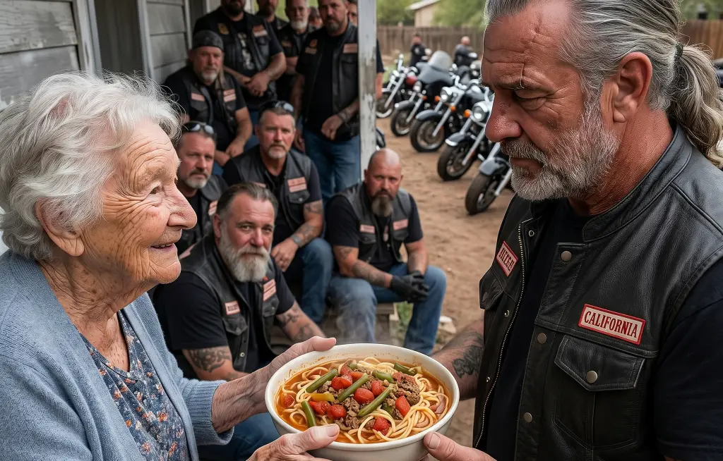 A 73-Year-Old Widow Let 30 Bikers Into Her Home During a Storm! What 800 of Them Did Next Left the Entire Town Speechless...