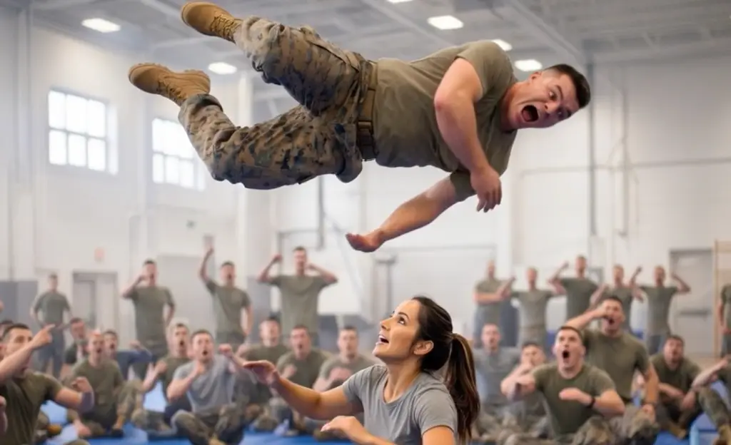 "Try Not to Cry, Princess" — The 195lb Marine Smirked. 22 Minutes Later, This 125lb Female SEAL Destroyed His Entire Squad