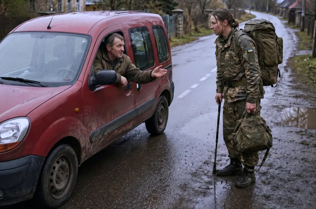 Самотній батько підібрав промоклу ветеранку на одинокій трасі! Коли вона розкрила свій наплічник, його життя змінилося назавжди...