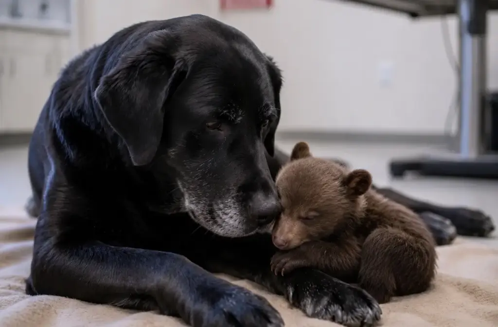 The Vet Had 14 Days to Save a Blind, Orphaned Bear! He Brought in a Heartbroken Dog — and the Result Had the Whole Clinic in Tears...