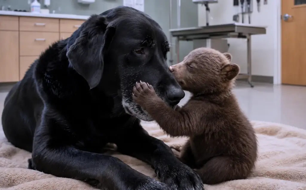 They Placed A Depressed Rescue Dog Inside A Blind Bear’s Pen Hoping For A Miracle! What The Keepers Saw Next Defies All Rules Of Nature...