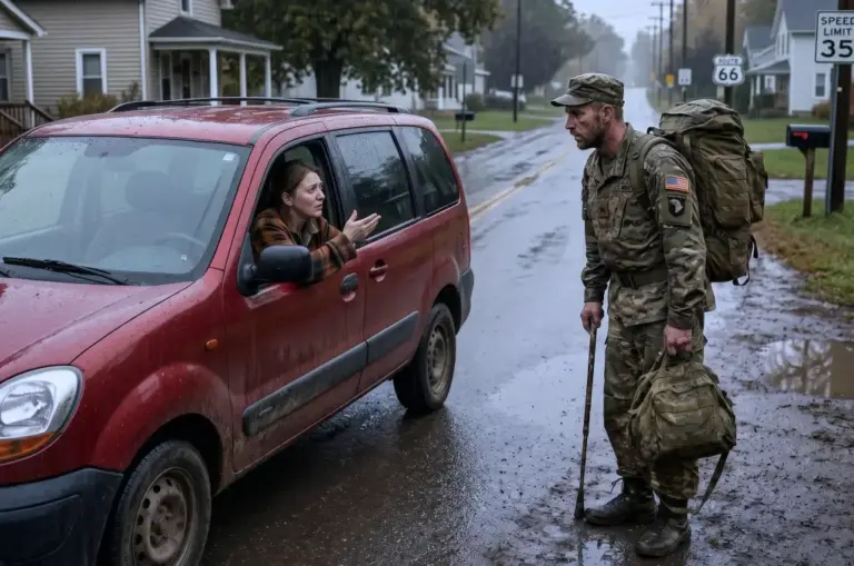 A Lonely Mother Saved a Stranded Soldier in the Rain! Two Days Later, a Knock at the Door Uncovered a Dark Secret...