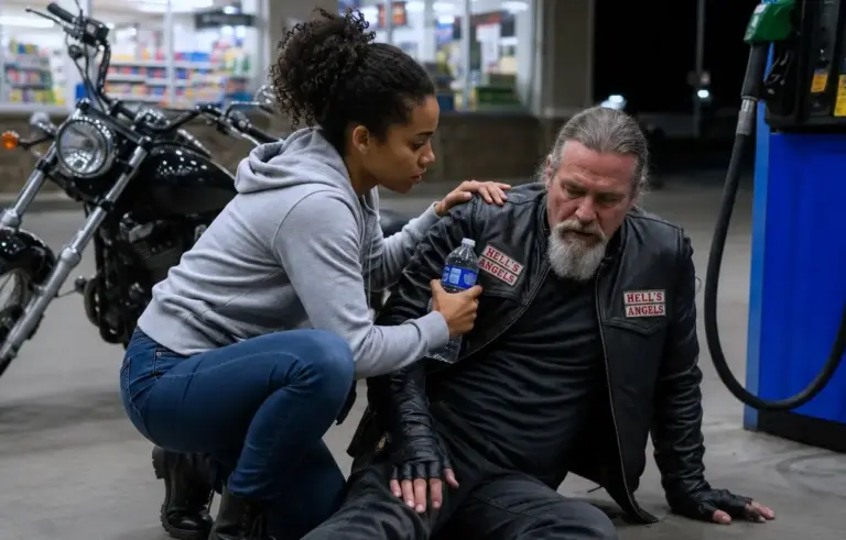 She Spent Her Last $8 Saving a Biker’s Life! The Next Morning, Her Front Yard Was Full of Engines...