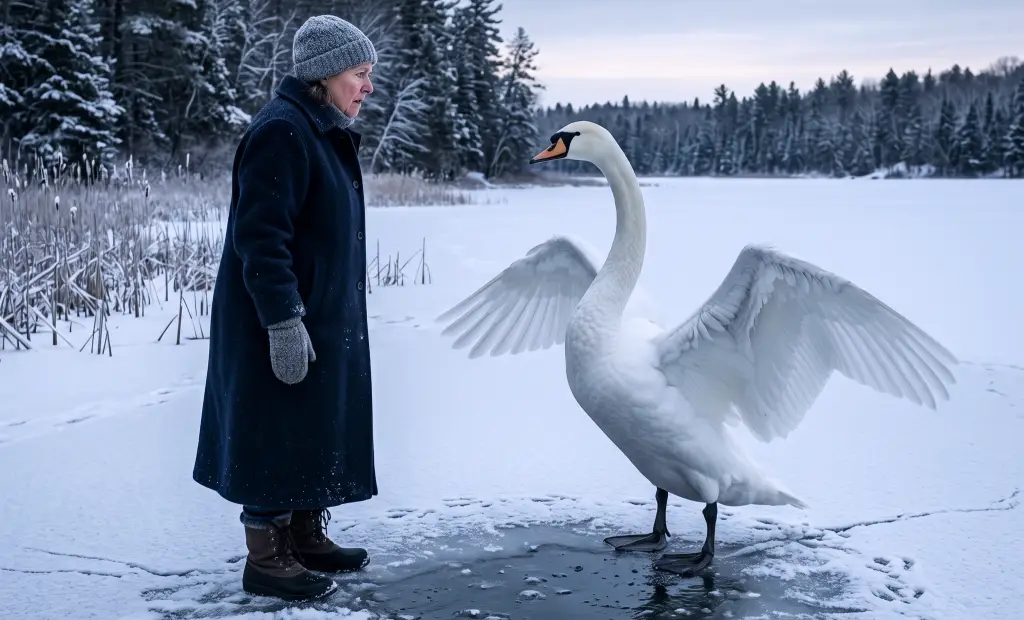 Every morning she fed a grieving swan on a frozen lake! You won't believe the chilling 20-year regret it helped her let go of...