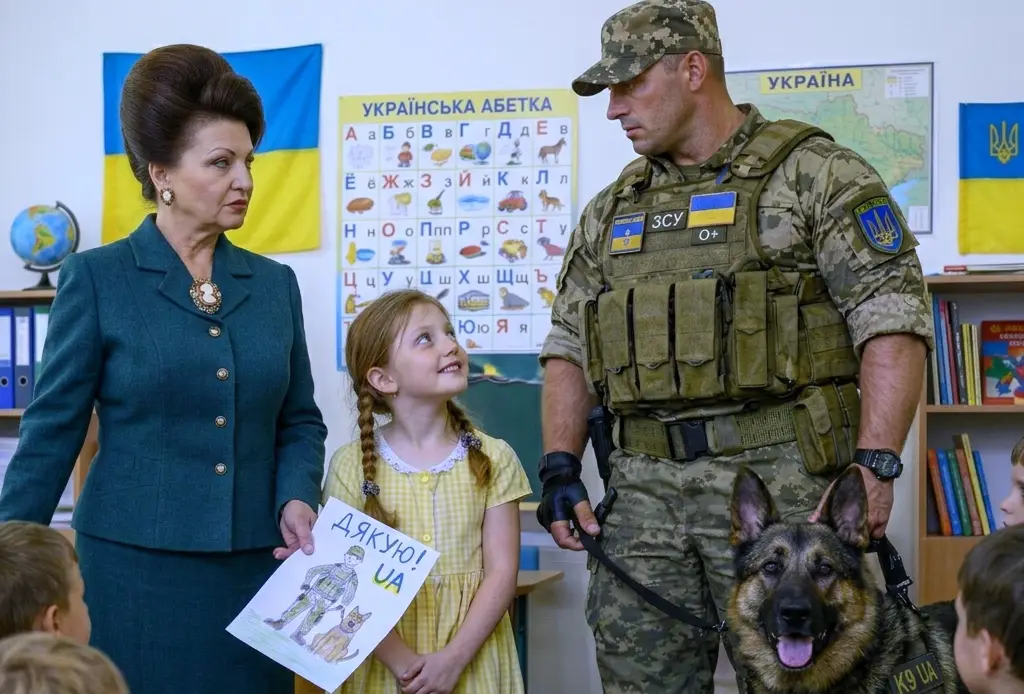 Завуч зблід від шоку: батько привів до школи гігантського службового пса, щоб провчити пихату вчительку. Цей урок математики клас запам'ятає назавжди!