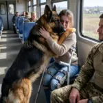Я думала, що мій попутник — просто похмурий ветеран! Але коли поїзд застряг у глухому лісі, я зрозуміла, що цей чоловік і його пес — мій єдиний шанс вижити...