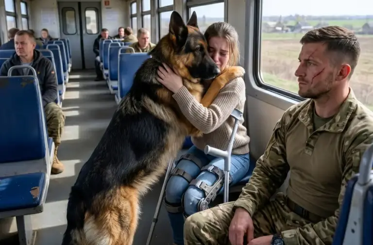 Я думала, что мой попутчик — просто угрюмый ветеран! Но когда поезд застрял в глухом лесу, я поняла, что этот мужчина и его пес — мой единственный шанс выжить…