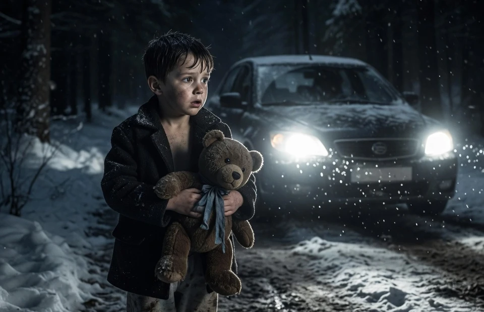 His Father Left Him on a Mountain Road! A Stranger’s Headlights Found Him First...