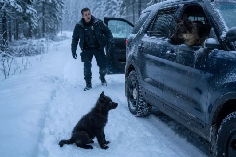 The Wolf Pup Sat in the Road Until the Deputy Finally Understood Why
