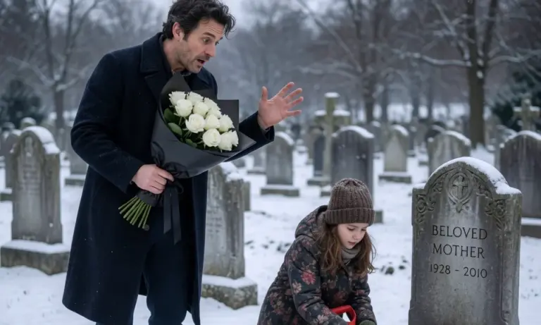 He Found a Little Girl Clearing Snow From His Wife’s Grave—Then She Said the Casket Was Empty