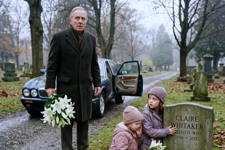 His wife never had children. So why were two little girls kneeling at her grave, calling her “Mom Claire”?