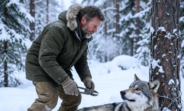 A wounded pregnant wolf dragged herself across his cabin floor! Hank thought she was coming for him—until he saw the coal burning beside his chair...
