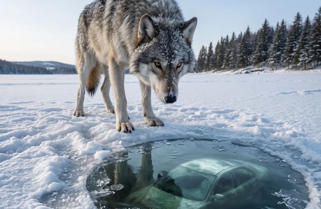 The Wolf Sat Beside the Lake for Three Days, and No One Understood Why