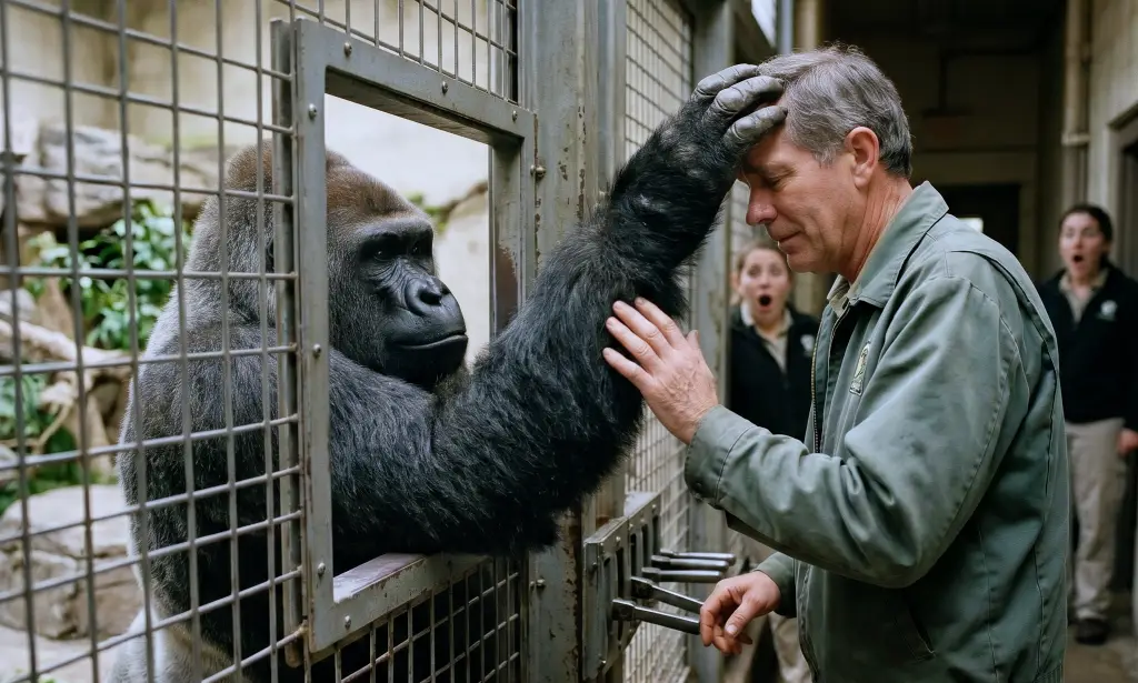 When the old keeper forgot one latch, the 400-pound silverback reached through the steel — and the staff realized the animal had seen what everyone else was afraid to name...