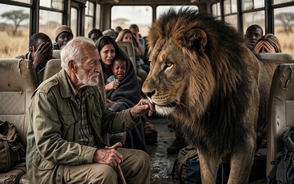 An Old Lion Stepped Onto the Bus—and Walked Straight Toward the One Man Who Knew His Scar