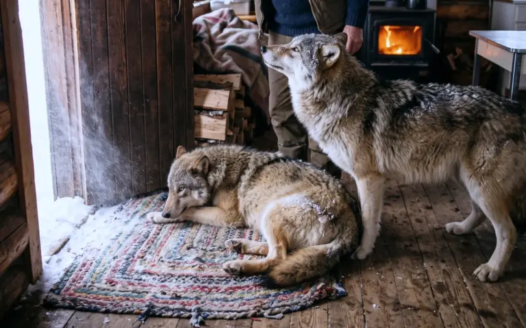 Two Starving Wolves Came to His Door—But the Trail-Camera Photo Said There Should Have Been Three