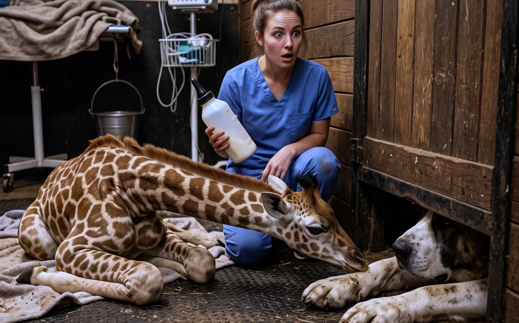 The euthanasia form was already on the vet's desk for the blind, starving giraffe calf—until a 200-pound grieving predator arrived at her quarantine door