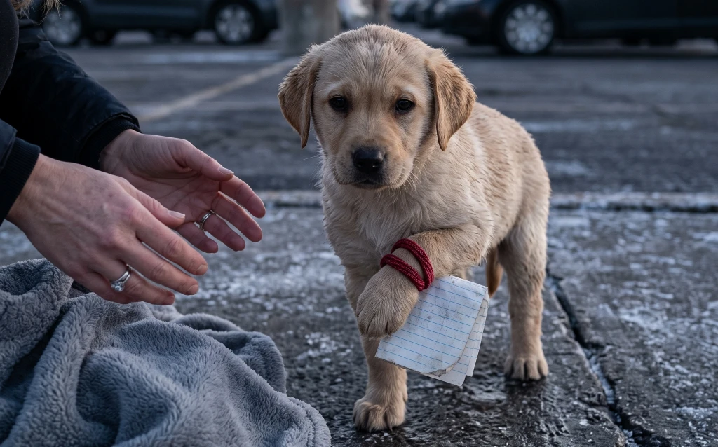 The Puppy Had a Note Tied to Her Paw—and Someone Promised to Call at Noon