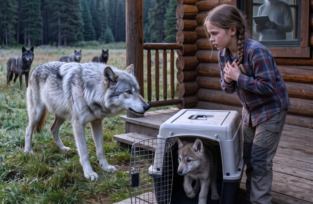 Nine Wolves Came to the Cabin Door After Maddie Carried the Pup Inside