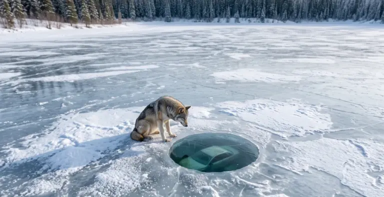 Every Time the Officer Approached the Lake, the Wolf Blocked His Path