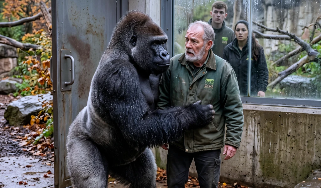 The Silverback Wouldn’t Let His Keeper Reach the Door — Then Everyone Saw the Keys Lying in the Mud