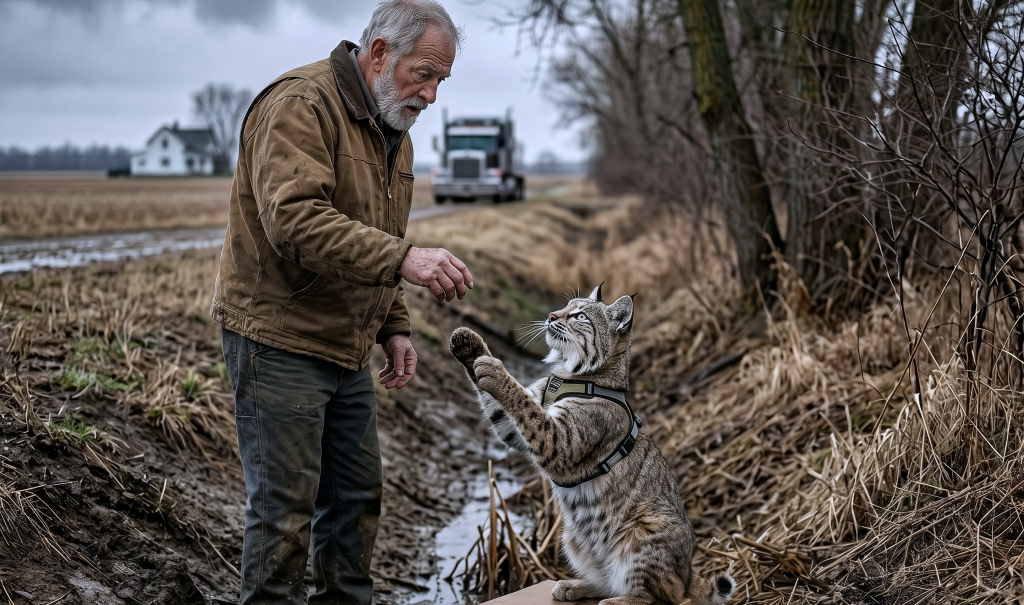 The Old Bobcat Had Obeyed Him for 18 Years! Then She Ignored His Voice and Led Him to a Rain-Soaked Box in the Ditch...