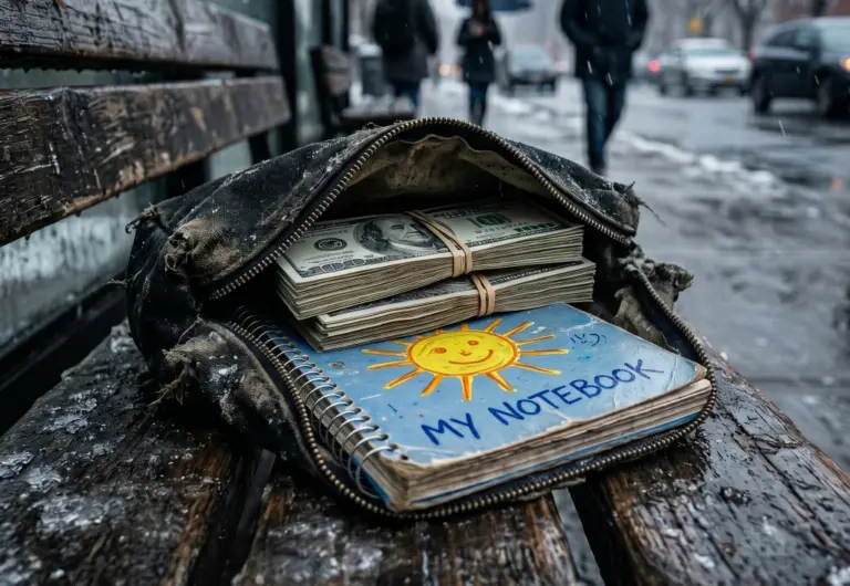 She Returned $9,300 She Found at a Bus Stop! Three Days Later, a Little Girl Knocked on Her Door Holding a Notebook...