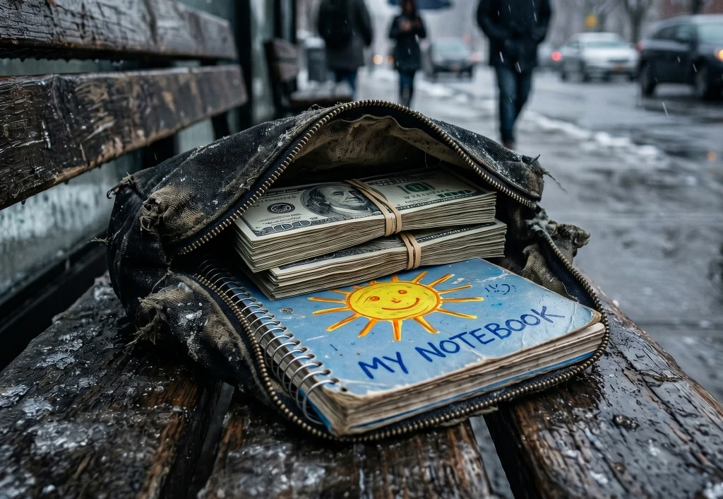 She Returned $9,300 She Found at a Bus Stop! Three Days Later, a Little Girl Knocked on Her Door Holding a Notebook...
