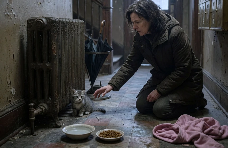 The note said the kitten was sweet and loved people! But the way he hid beside the radiator told Claire someone had lied...