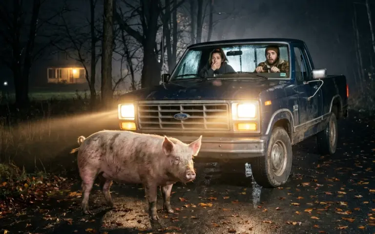 Everyone Thought the Pig Had Escaped — Until She Kept Running Back Toward the Dark Farmhouse