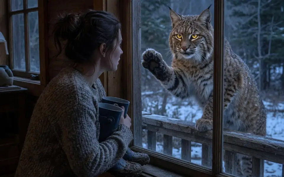 My 7-year-old son vanished into the freezing woods three days ago. The police finally gave up the search. But tonight, a wild predator stepped onto my porch, looked me dead in the eye, and tapped on the glass three times...
