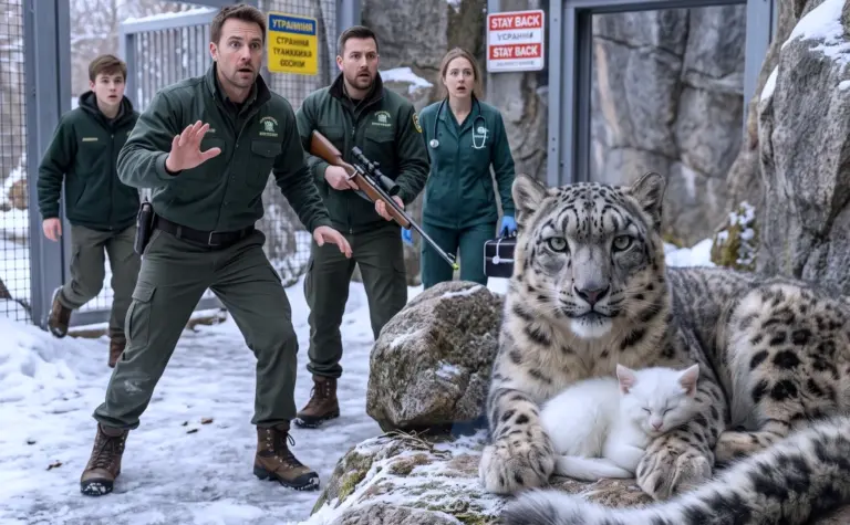 For 730 Days, the Snow Leopard Never Chose to Come Close—Then a White Kitten Found Him