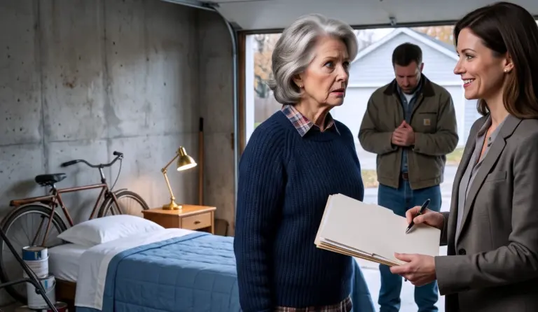 My Son Moved My Bed Into the Garage to Sell My House—But He Never Opened the Locked Closet Upstairs!