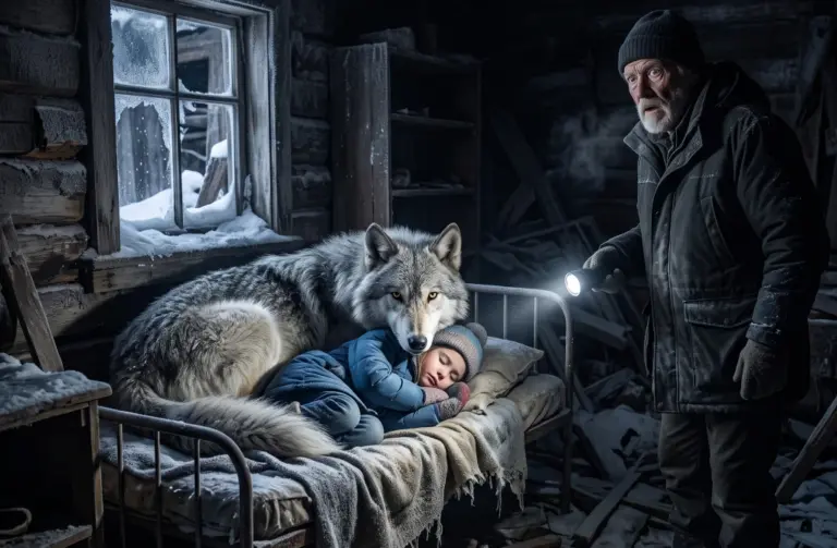 The Wolf Refused the Meat—Then Led Him to a Child in the Snow