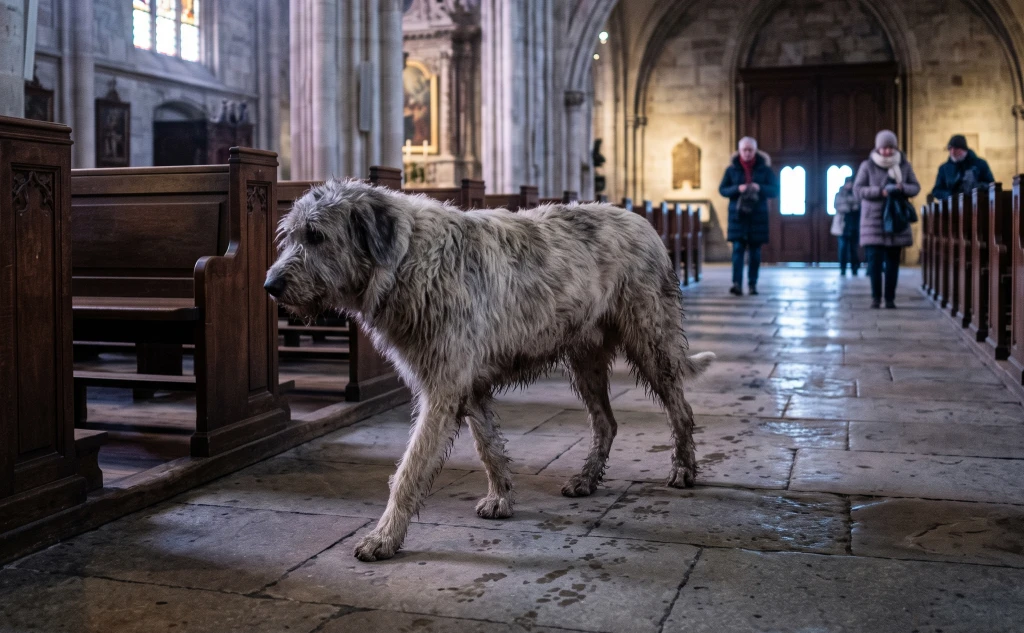 Every Morning, the Stray Dog Waited Beside the Same Empty Pew