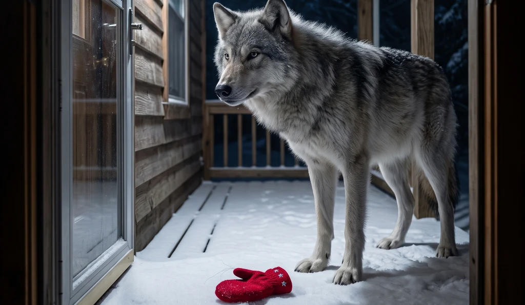 A Wolf Left a Child’s Mitten on His Porch—Then Waited for Him to Follow