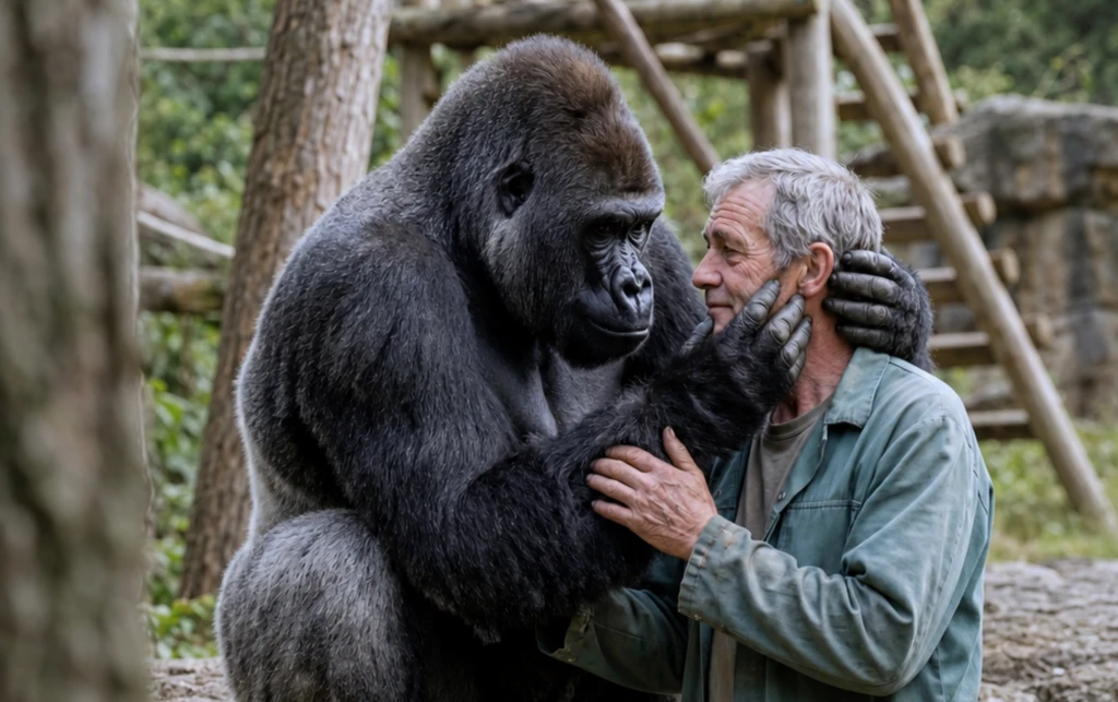 The Gorilla Made the Shape of a Hug Whenever His Keeper Forgot Something—Then Came the Morning the Man Couldn’t Remember His Name