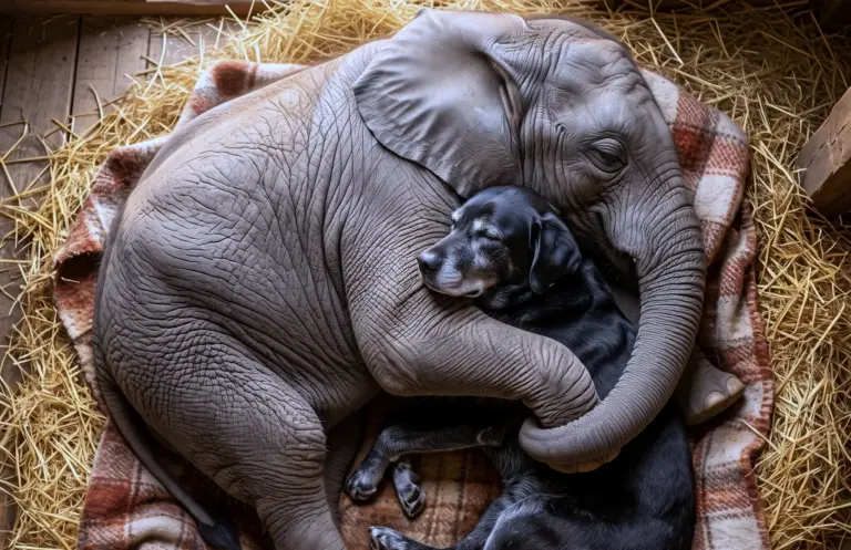 The Blind Baby Elephant Wouldn’t Let Any Human Near Him—Then a Grieving Dog Walked Into the Room