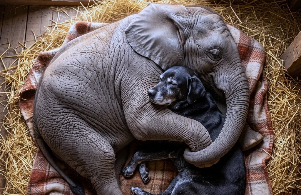 The Blind Baby Elephant Wouldn’t Let Any Human Near Him—Then a Grieving Dog Walked Into the Room