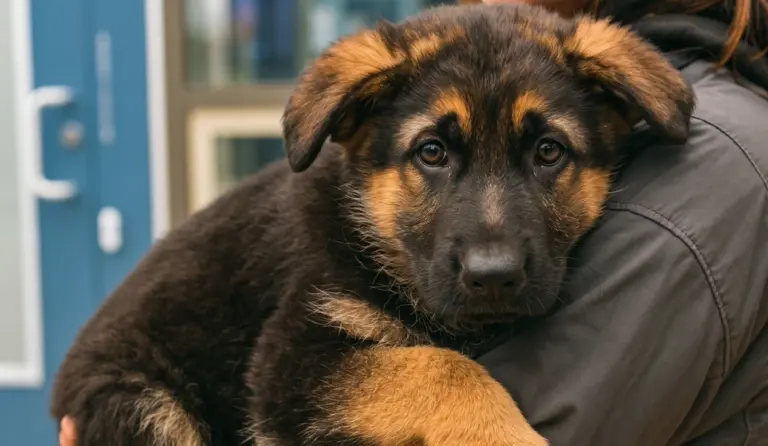 Moments Before Euthanasia, a Dying Puppy Wrapped His Paw Around His Owner—Then the Vet Saw Something Hidden Beneath His Red Collar