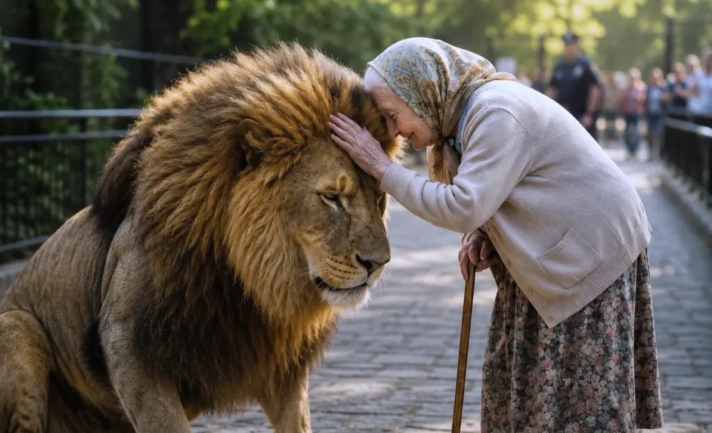 Everyone Feared the Escaped Lion Until an Elderly Woman Whispered His Old Name