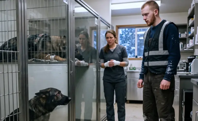 A young rescue volunteer returned a reporter’s missing notebook! The injured German shepherd was on his feet before she could turn around...
