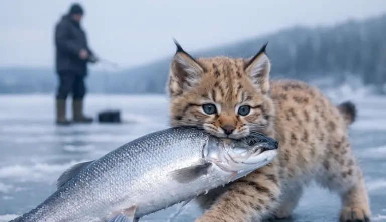 A Wounded Bobcat Kept Stealing His Fish—So the Old Paramedic Followed It