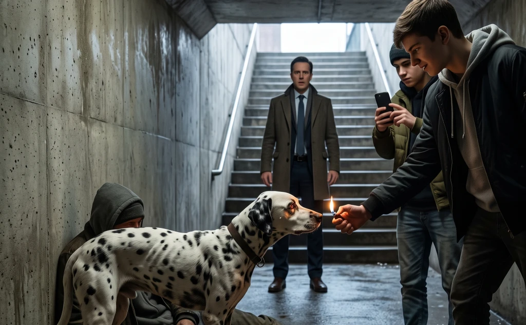 The Dalmatian Stood Between the Flame and a Homeless Man! Then Daniel Heard the Man’s Voice...