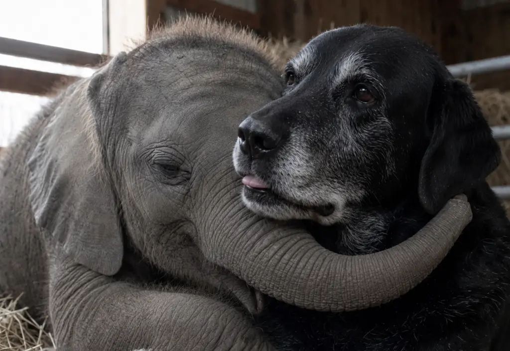 Every Night, a Blind Baby Elephant Called From Behind the Quarantine Gate—Then an Old Dog Answered, and the Entire Refuge Broke Its Own Rules